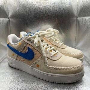 Size 10.5 Nike Air Force 1 '07 LA Flea Sail/Dark Mens Sneakers DV2215-100